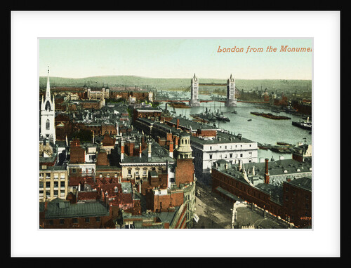 London from the Monument Postcard by Anonymous