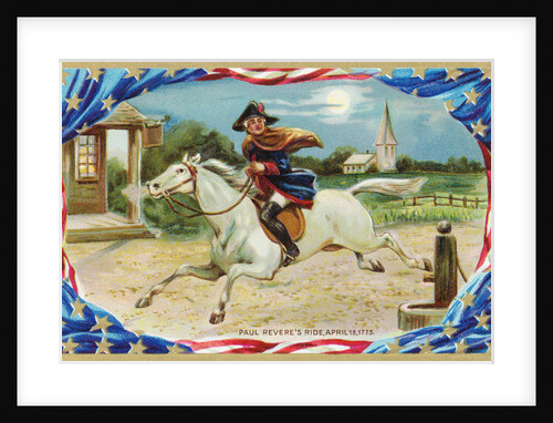 Paul Revere's Ride, April 18, 1775 Postcard by Anonymous