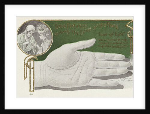 Good Fortunes as Told by the Lines of the Hand Postcard by Anonymous