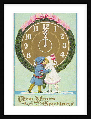 New Years Greetings Postcard by Anonymous