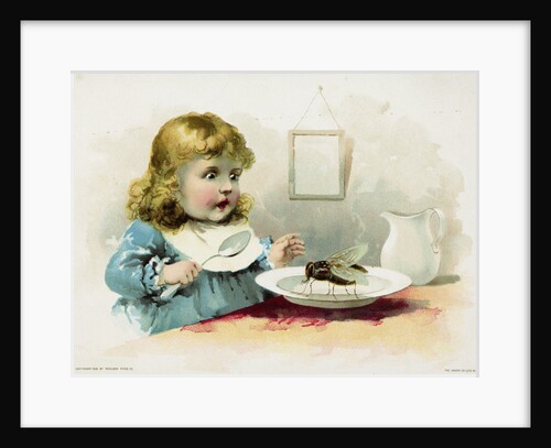 Woolson Spice Company Trade Card with a Fly in a Little Girl's Soup by Anonymous