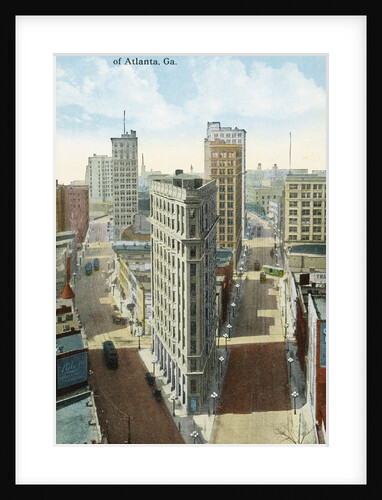 Bird's Eye View of Business Center of Atlanta, Ga. Postcard by Anonymous