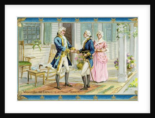 Washington and Lafayette at Mount Vernon Postcard by Anonymous