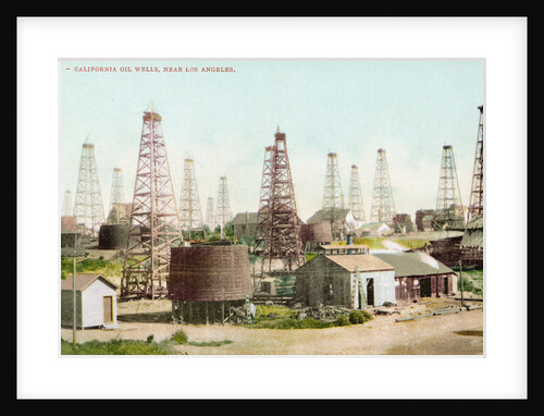 California Oil Wells, Near Los Angeles Postcard by Anonymous