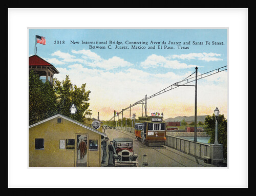 New International Bridge Between Mexico and Texas Postcard by Anonymous