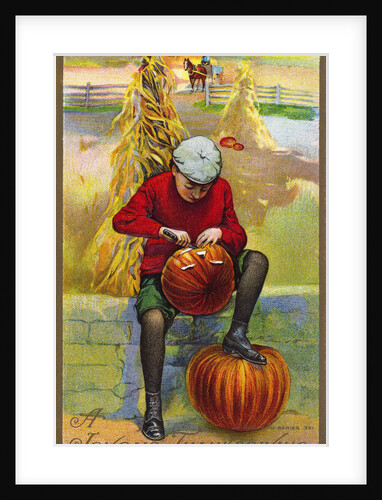 A Joyous Thanksgiving Postcard by Anonymous