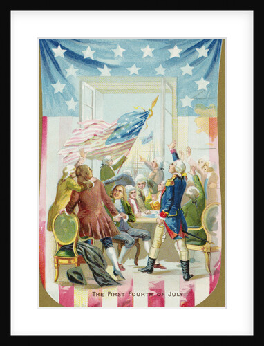 The First Fourth of July Postcard by Anonymous