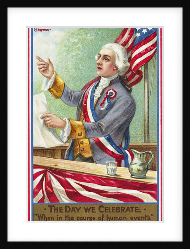 The Day We Celebrate: When in the Course of Human Events Postcard by Anonymous