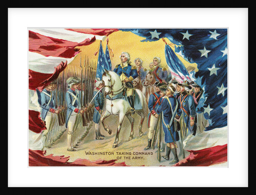 Washington Taking Command of the Army Postcard by Anonymous