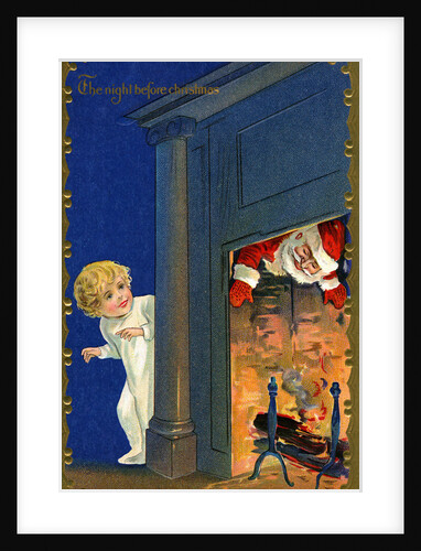 The Night Before Christmas Postcard with Santa by Anonymous