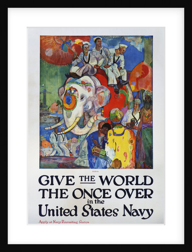 Give the World the Once Over in the United States Navy Poster by James H. Daugherty