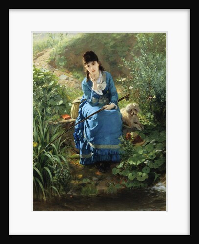 A Rest by the Pool by Friedrich Peter Hiddeman