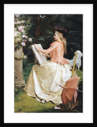 The Artist in the Garden by Gustave Jean Jacquet