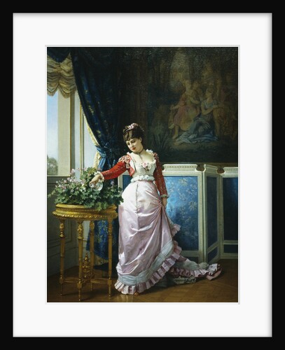Watering Flowers by Auguste Toulmouche