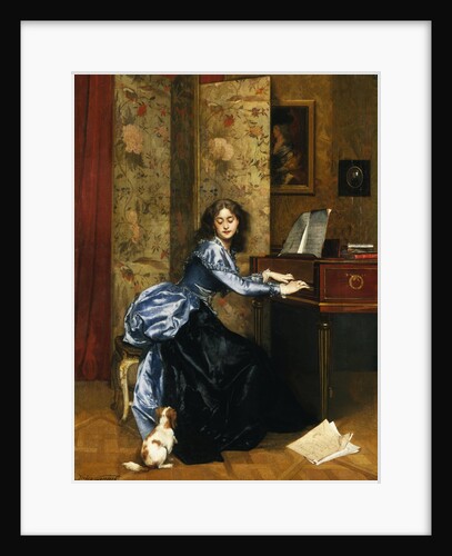 An Attentive Pet by Jules Adolphe Goupil