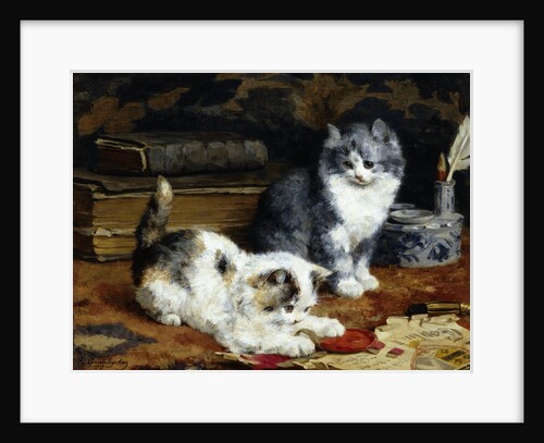 Kittens at Play by Charles van den Eycken