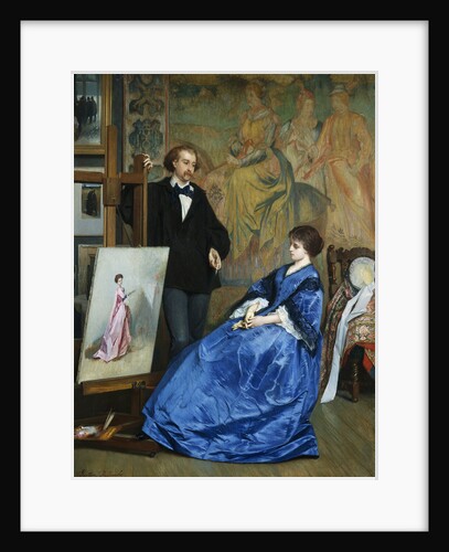 In the Artist's Studio by Gustave Leonhard de Jonghe