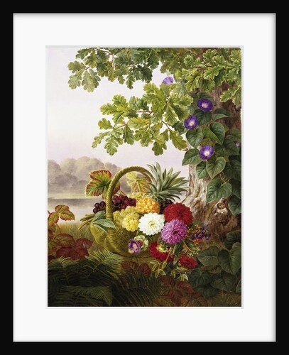 Dahlias, Asters, and Morning Glory by Johan Laurentz Jensen