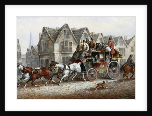 A Stagecoach Settting Out by John Charles Maggs