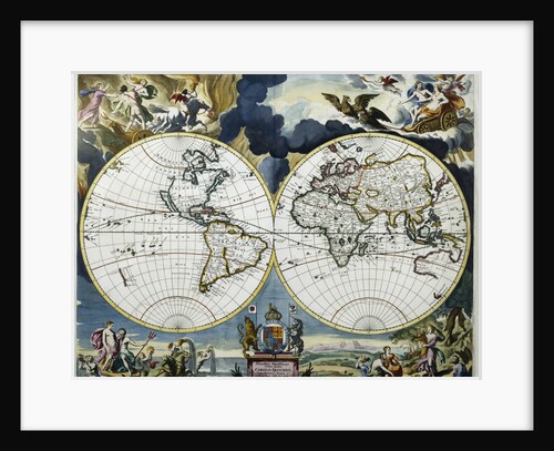 Orbis Terrarum Nova et Accuritissima Tabula by Johanne A. Loon