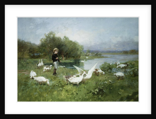 Tending the Geese by Luigi Chialiva