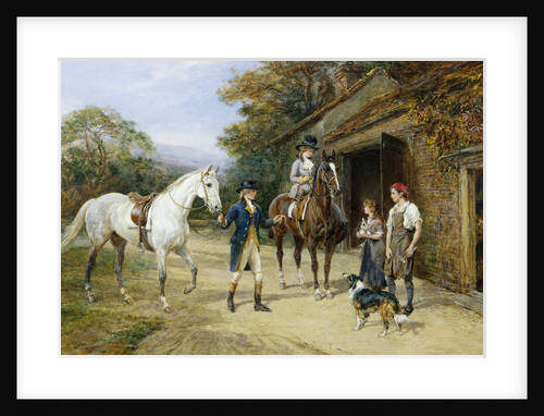 Casting a Shoe at the Blacksmith's by Heywood Hardy