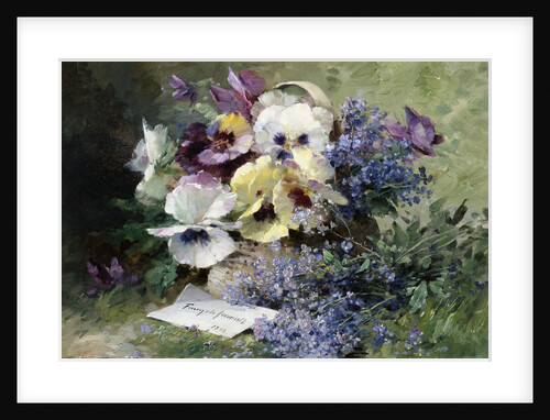 Pansies and Forget Me Not by Albert-Tibulle Furcy de Lavault