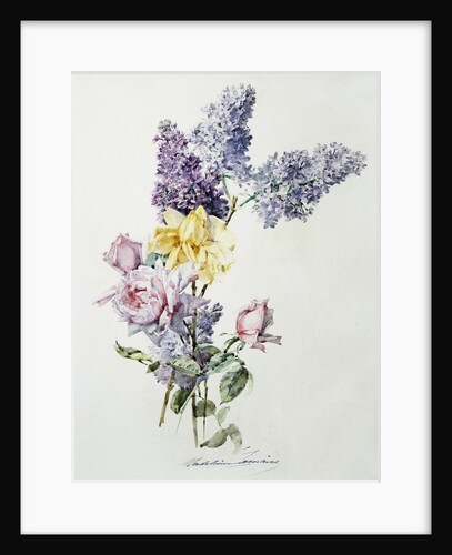 A Study of Lilac and Roses by Madeleine Lemaire