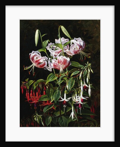 Rubrum Lilies and Fucshias by Johan Laurentz Jensen