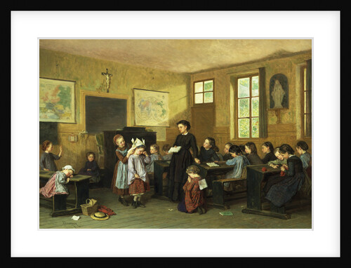 In the Schoolroom by Theophile Emmanuel Duverger