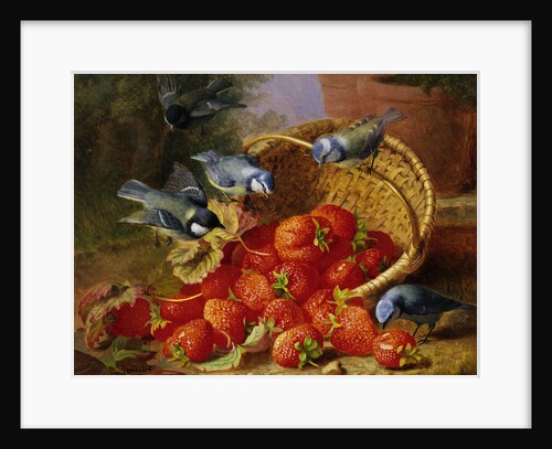 A Feast of Strawberries (Blue Tits) by Eloise Harriet Stannard