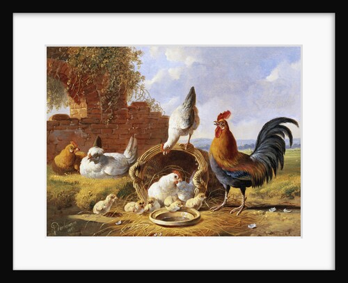 Spring Chickens by Albertus Verhoesen