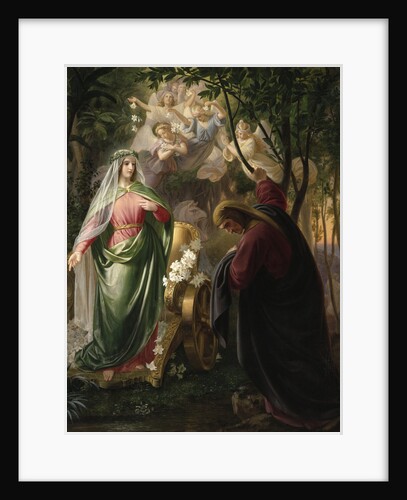 Dante and Beatrice by Carl Wilhelm Friederich Oesterly