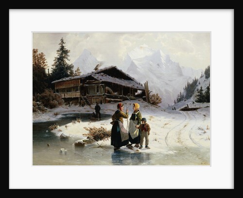 A Frozen Winter Landscape by Johannes Duntze