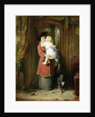 A Christmas Kiss by George Bernard O'Neill