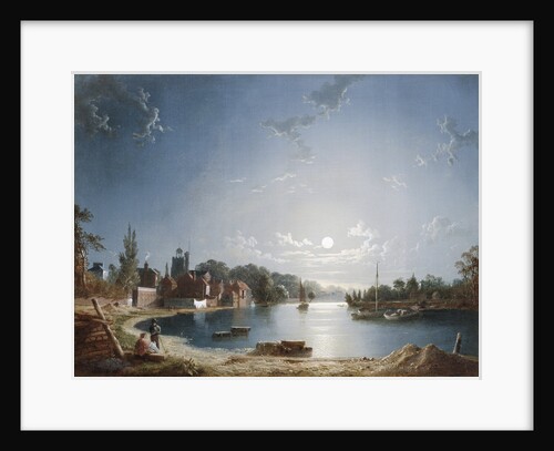 A Full Moon on the River at Brentford by Henry Pether