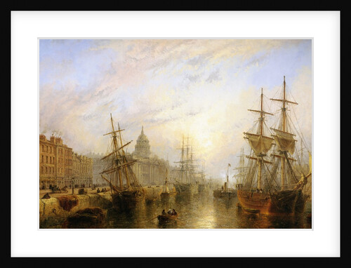 Customs House Quay, Dublin by Claude Thomas Stanfield Moore