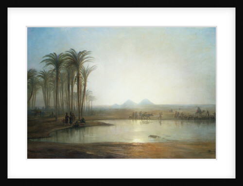 An Oasis near the Pyramids, Egypt by Frederick Barry