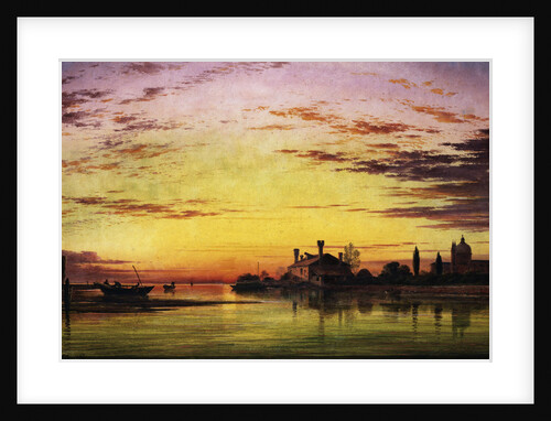 Sunset on the Laguna of Venice, Italy by Edward William Cook
