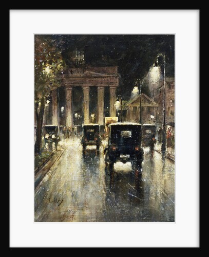 The Brandenburg Gate, Berlin, Germany, by Night by Lesser Ury