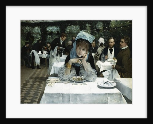 At the Restaurant le Doyen, Paris by Ernest Ange Duez
