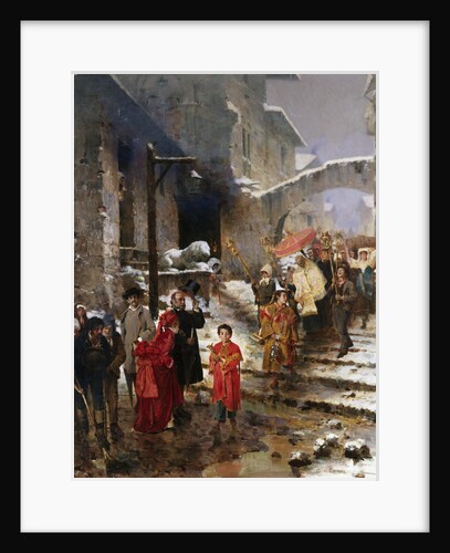 A Procession in Winter by Giacomo Di Chirico