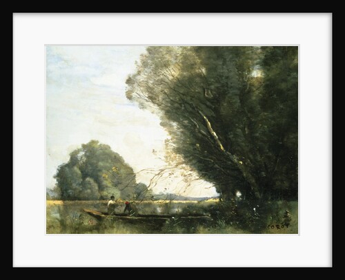 Punting by Jean-Baptiste-Camille Corot