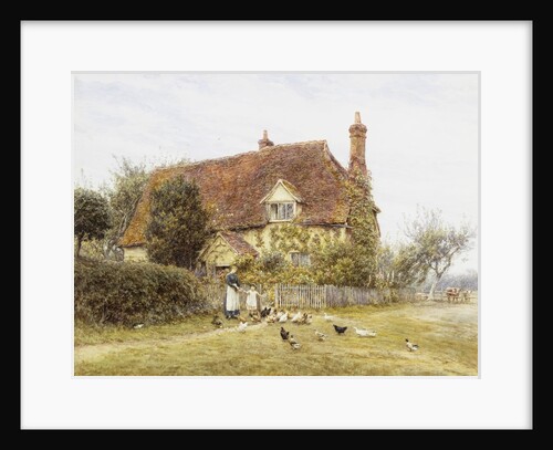 Feeding Poultry by Helen Allingham