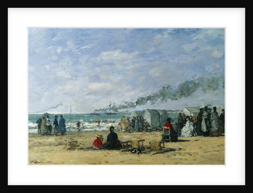 The Beach at Bathing Time by Eugene Louis Boudin