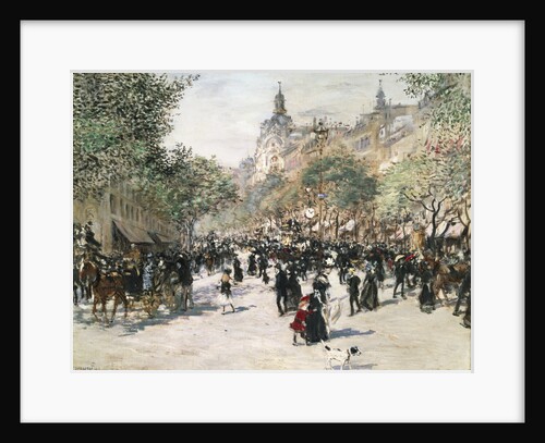 Boulevard Haussmann, Paris by Jean Francois Raffaelli