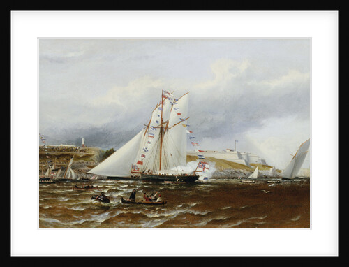 A Regatta at Plymouth, England by Henry A. Luscombe