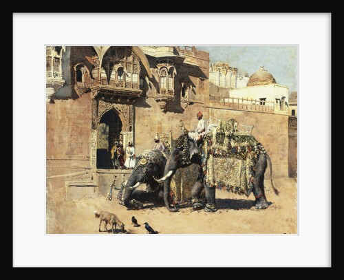 Elephants Outside a Palace, Jodhpore, India by Edwin Lord Weeks