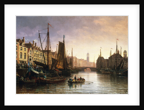 A View of Amsterdam, the Netherlands by Charles Euphrasie Kuwasseg
