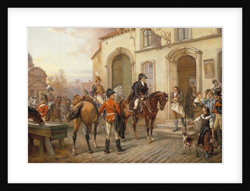 The Eve Before Waterloo, the Duke of Wellington at the Trumpet Inn by Robert Alexander Hillingford